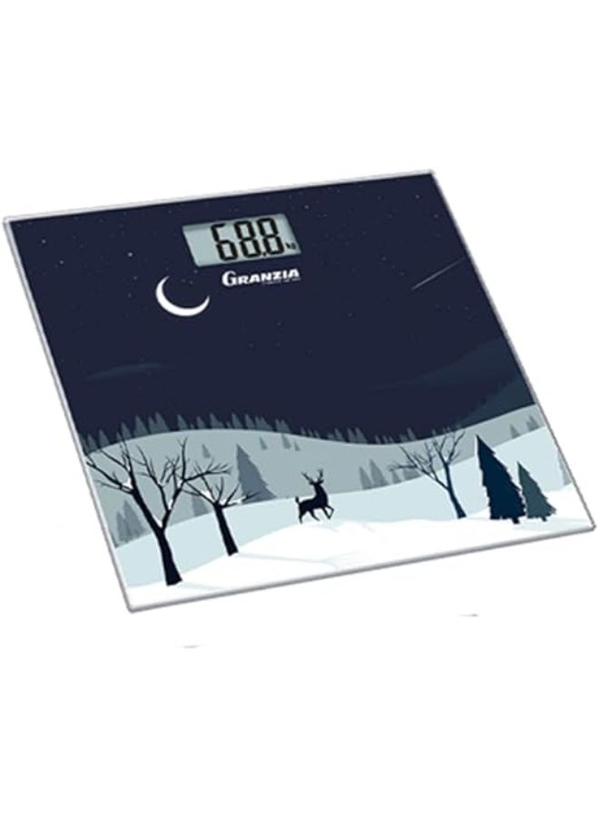  جرانزيا ميزان جرanzia رقمي – زجاجي ودقيق حتى 150 كجم مع شاشة LCD مضاءة وإيقاف تلقائي