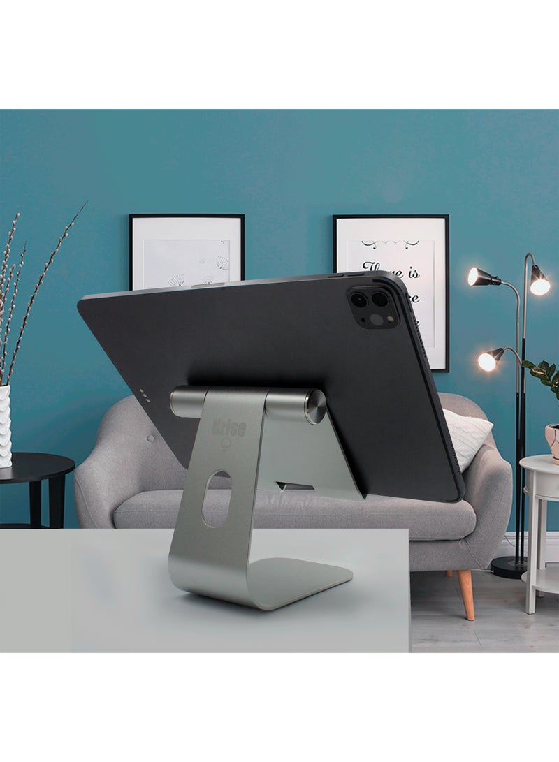 Urise Adjustable Aluminum iPad Stand Tablet Holder Multi Angle with Stable Sticky Base for Home Office and Everyday Use - Image 5