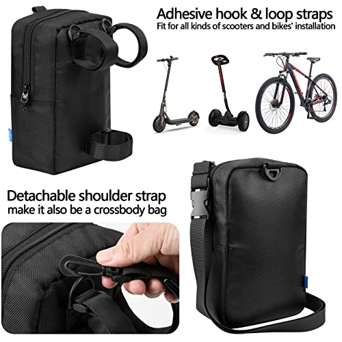Xxerciz Scooter Storage Bag, Nylon Scooter Handlebar Bag Front Hanging Bag with Adjustable Strap and Zipper Closure for for Carrying Phone, Wallet, Charger Tools, Repair Tools - Image 3