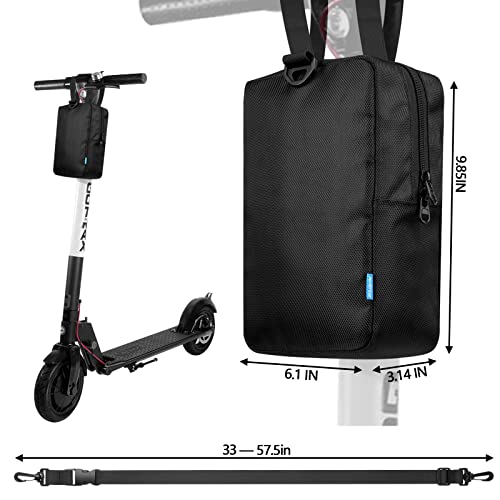 Xxerciz Scooter Storage Bag, Nylon Scooter Handlebar Bag Front Hanging Bag with Adjustable Strap and Zipper Closure for for Carrying Phone, Wallet, Charger Tools, Repair Tools - Image 2