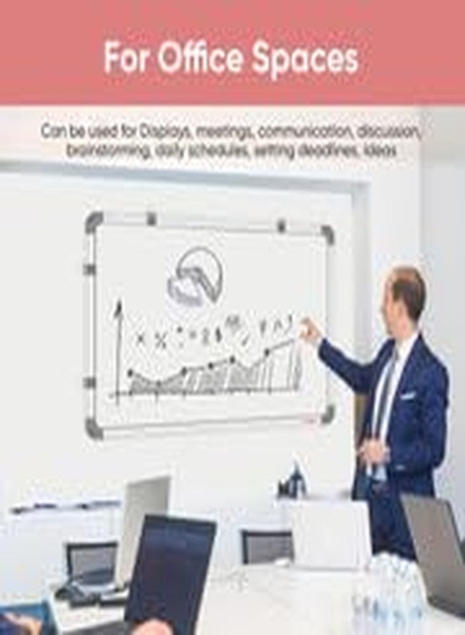 لوح كتابة أبيض وطباشيري مزدوج الجوانب غير مغناطيسي من SHELFKING، مقاس 5 × 4 قدم | كلا الجانبين للكتابة، جانب واحد للكتابة بقلم أبيض والجانب الآخر للكتابة بالطباشير | عبوة من 4 قطع - Image 5