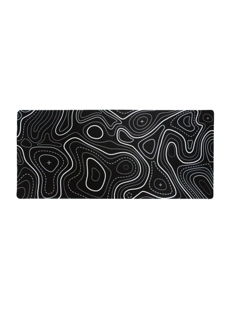 Extended Large Gaming Mouse Pad 100 X 50 cm XXL Full Desk Art style & Mousepad Non-Slip Rubber Base Big Keyboard Mat with Stitched Edges water resist for Gaming from Yasa ( Topo Black )