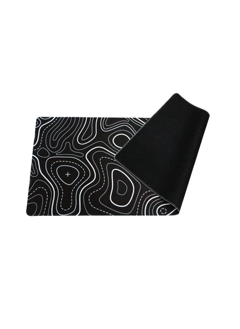 Extended Large Gaming Mouse Pad 100 X 50 cm XXL Full Desk Art style & Mousepad Non-Slip Rubber Base Big Keyboard Mat with Stitched Edges water resist for Gaming from Yasa ( Topo Black )