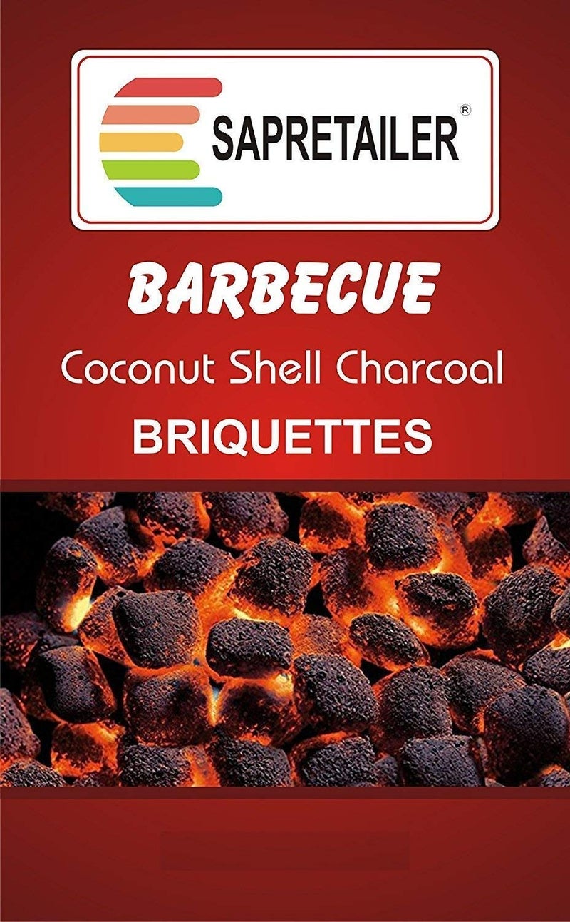 SAPRETAILER Coconut Shell Charcoal Briquettes for Barbecue 1Kg - Image 1
