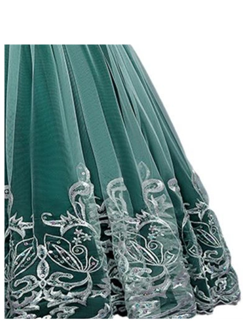 Girls Dress Sleeveless Mesh Performance Host Princess Dress Costumes - Image 3