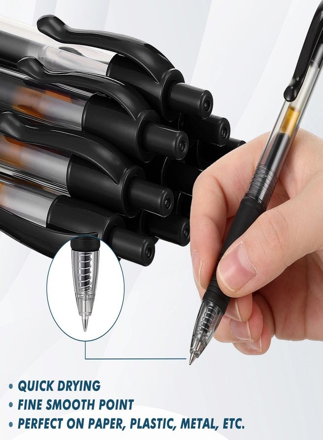 Jetec 500 Pcs Premium Gel Roller Pens Bulk, Fine Point 0.7 mm, Retractable Gel Ink Roller Ball Pens for Writing Journaling Taking Notes Office (Black) - Image 3