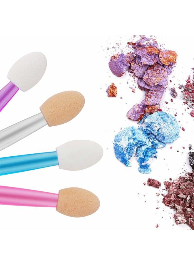 Cuttte 120PCS Disposable Dual Sides Eye Shadow Sponge Applicators with Container, 4 Colors Eyeshadow Brushes Makeup Applicator - Image 4