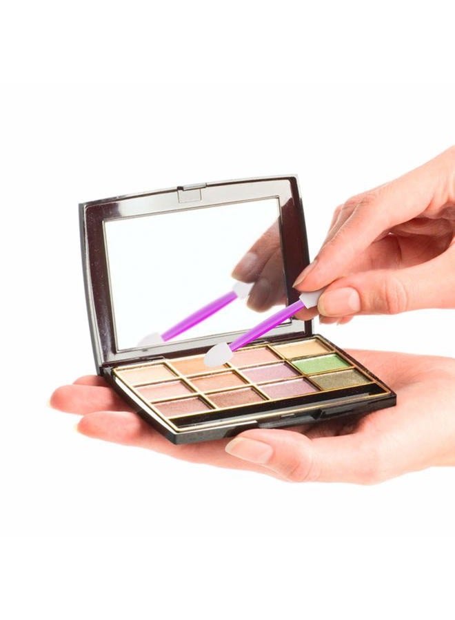 Cuttte 120PCS Disposable Dual Sides Eye Shadow Sponge Applicators with Container, 4 Colors Eyeshadow Brushes Makeup Applicator - Image 5