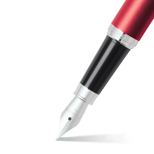 SHEAFFER شيفر VFM | 9403 قلم حبر فاخر باللون الأحمر المفرط مع تشطيب كروم | رأس متوسط | قلم حبر فاخر - Image 3