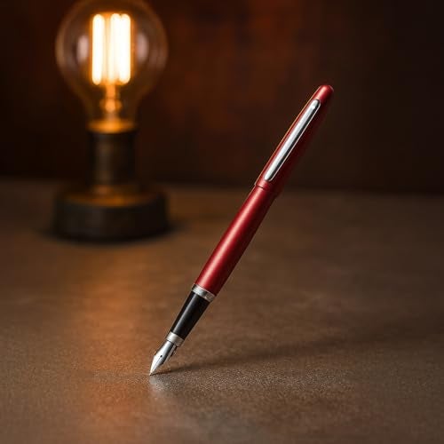 SHEAFFER شيفر VFM | 9403 قلم حبر فاخر باللون الأحمر المفرط مع تشطيب كروم | رأس متوسط | قلم حبر فاخر - Image 2