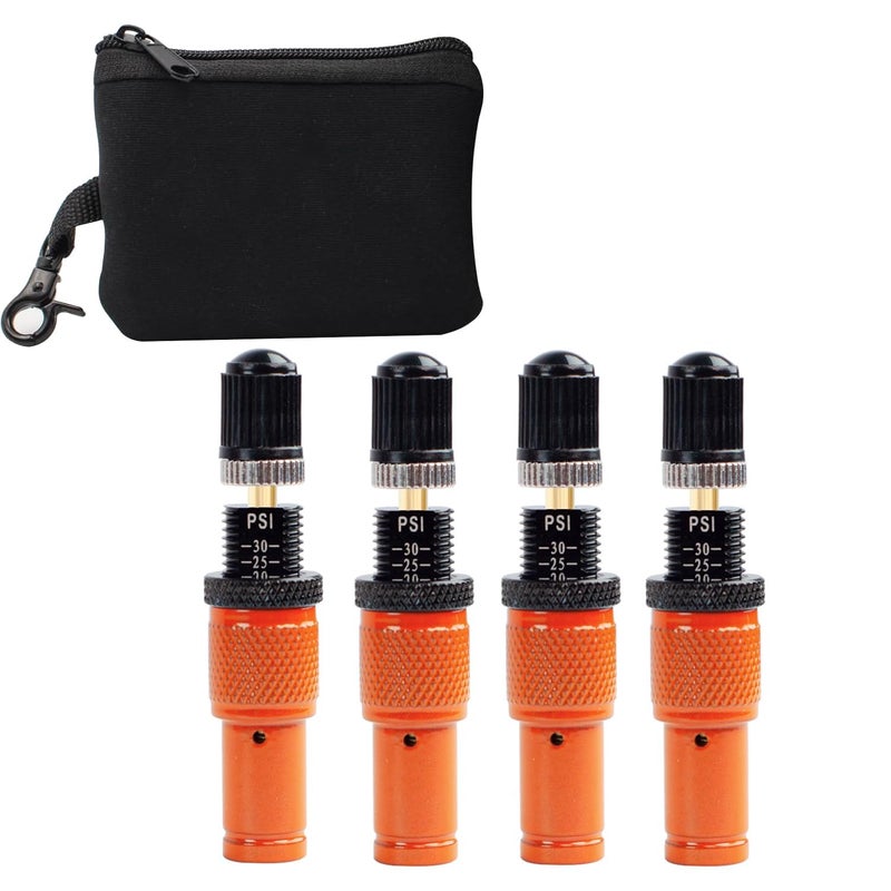 Drphiru Tire Deflator 1030 PSI Adjustable Automatic Tire Deflator Valve Kit Air Down Tools Offroad Accessories for Jeep Car Truck Motorcycle and ATV Tires Set of 4