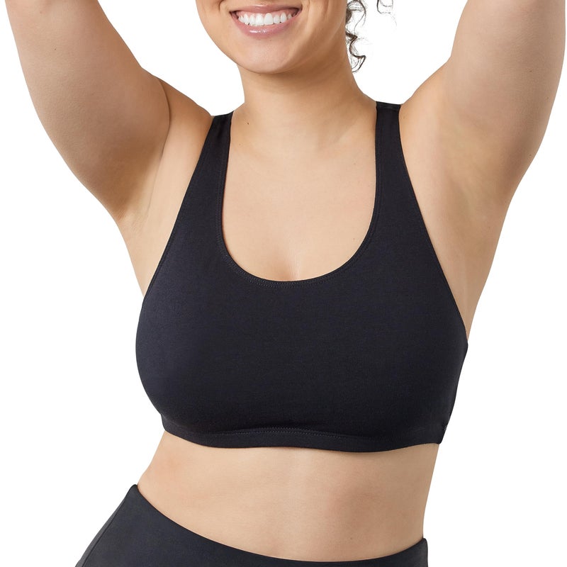 Leading Lady Sports Bra for Women - The Serena Wirefree Sports Bra - Black - Image 1
