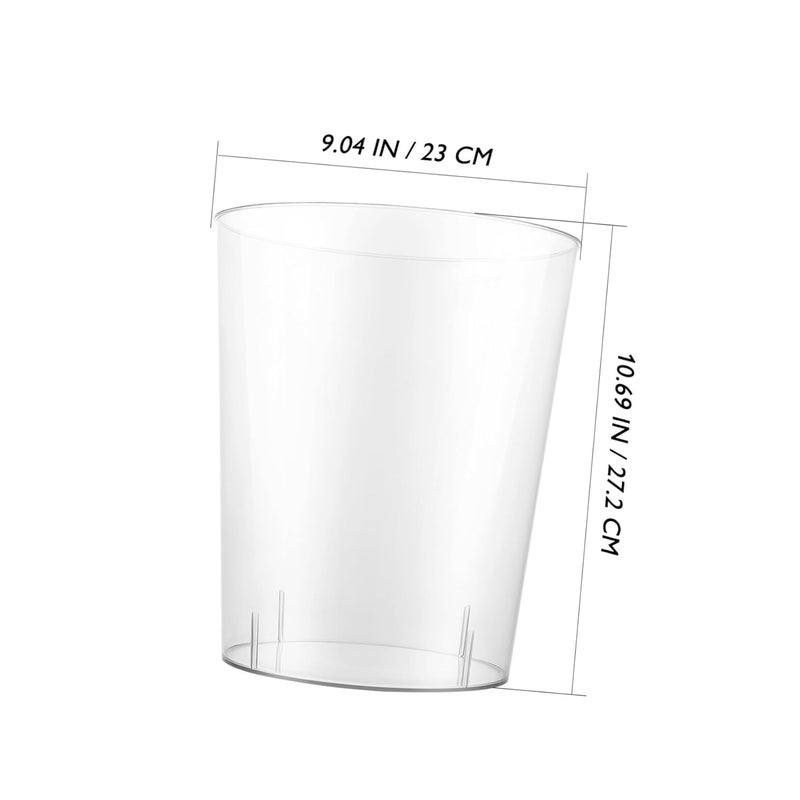 SMASOLO Transparent Decorative Trash Bin Plastic Wastebasket for Home Office Bedroom Simple Stylish Storage Container - Image 2