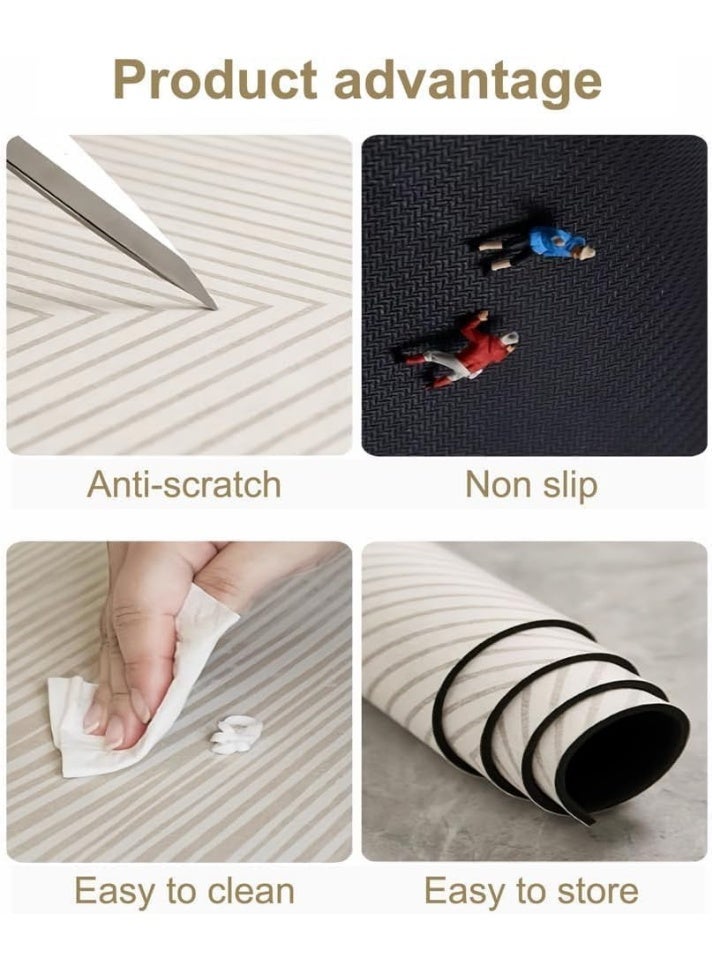 XiuWoo 2PCS-Diatom Bath Mat（40*60CM+40*120CM）, Anti-Slip Bathroom Floor Mats and Quick Dry Bath Rug, Super Absorbent Bathtub Mat with Non-Slip, Thickened,Soft, Easier Clean Carpet - Image 5