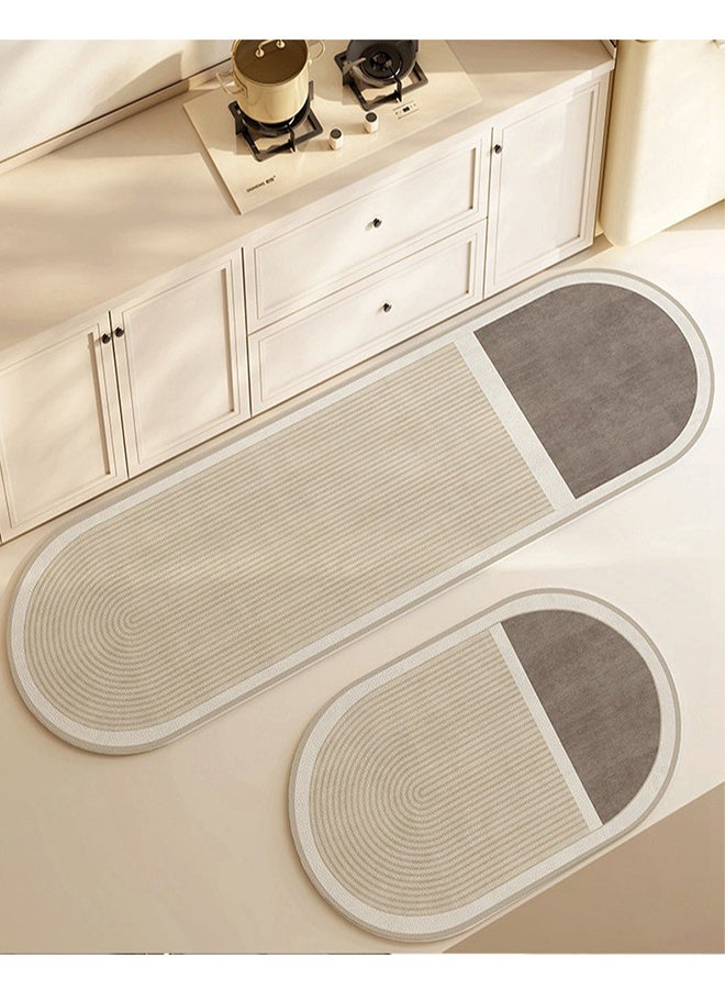 XiuWoo 2PCS-Diatom Bath Mat（40*60CM+40*120CM）, Anti-Slip Bathroom Floor Mats and Quick Dry Bath Rug, Super Absorbent Bathtub Mat with Non-Slip, Thickened,Soft, Easier Clean Carpet - Image 1