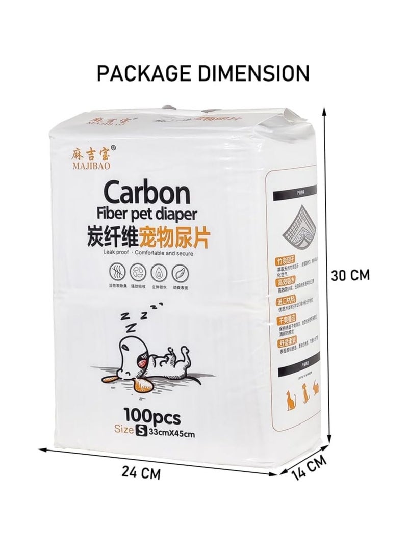 أن ان سي بيتس سجادة تدريب الحيوانات الأليفة على استخدام المرحاض، وسادات بول مانعة للتسرب من 5 طبقات للكلاب الصغيرة، مقاومة للتمزق والتحكم في الرائحة، 100 قطعة من وسادات الحيوانات الأليفة القابلة للاستخدام مرة واحدة والمُزيلة للروائح الكريهة للاستخدام الداخلي، سجادة مريحة، 45 سم (أسود) - Image 2