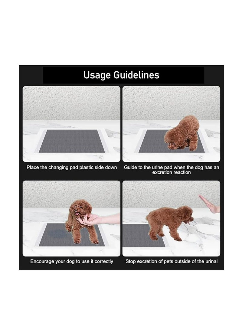 أن ان سي بيتس سجادة تدريب الحيوانات الأليفة على استخدام المرحاض، وسادات بول مانعة للتسرب من 5 طبقات للكلاب الصغيرة، مقاومة للتمزق والتحكم في الرائحة، 100 قطعة من وسادات الحيوانات الأليفة القابلة للاستخدام مرة واحدة والمُزيلة للروائح الكريهة للاستخدام الداخلي، سجادة مريحة، 45 سم (أسود) - Image 4