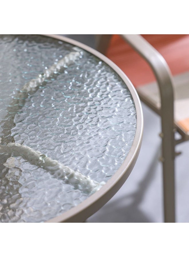 DANUBE HOME Mabel 1+2 Seater Balcony Set in Taupe/Pink – Compact Outdoor Furniture for Small Spaces – Stylish Seating - Image 5