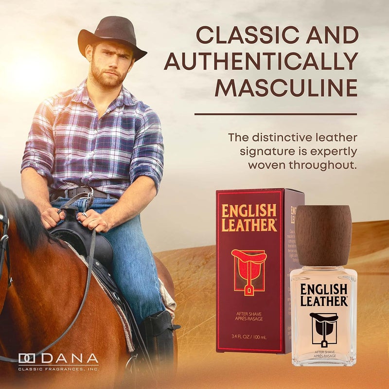 Dana English Leather Aftershave for Men - 3.4 Ounces - Image 4