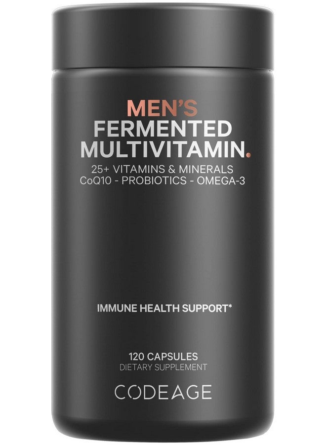 Codeage Men’S Daily Multivitamin Supplement 25+ Vitamins & Minerals For Adults Organic Whole Foods Vitamins For Men Vitamin A B Vitamins Vitamin C D E K Probiotic Zinc Omega3 120 Capsules - Image 1