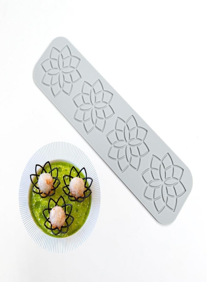 mostsom Cake Lace Embossing Mat Silicone Mold Lotus Flower Textured Fondant Impression Molds for DIY Cookies, Chocolate, Candies, Dessert Decor, Edible Baking Tools (E_ Lotus Flower) - Image 4