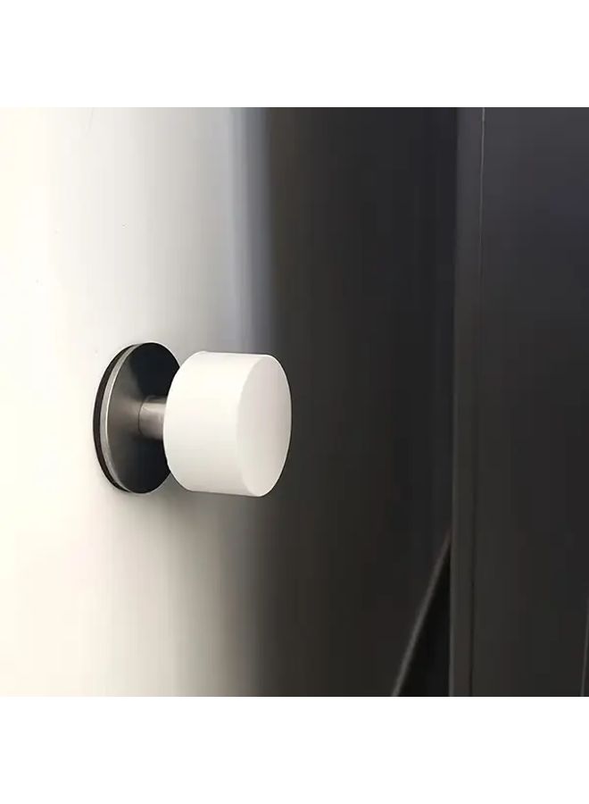 1pc Self-Adhesive Rubber Door Stop with Stainless Steel Base Noise Reducing Wall Bumper for Home Office - Image 4