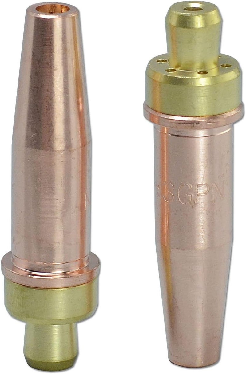 RIVERWELD Propane Natural Gas Cutting Tips 3-GPN Size 1 & 3-GPN-1 Fit Victor-style Oxygen Oxy Oxyfuel Cutter Torch Made of Copper Pack of 2 - Image 1