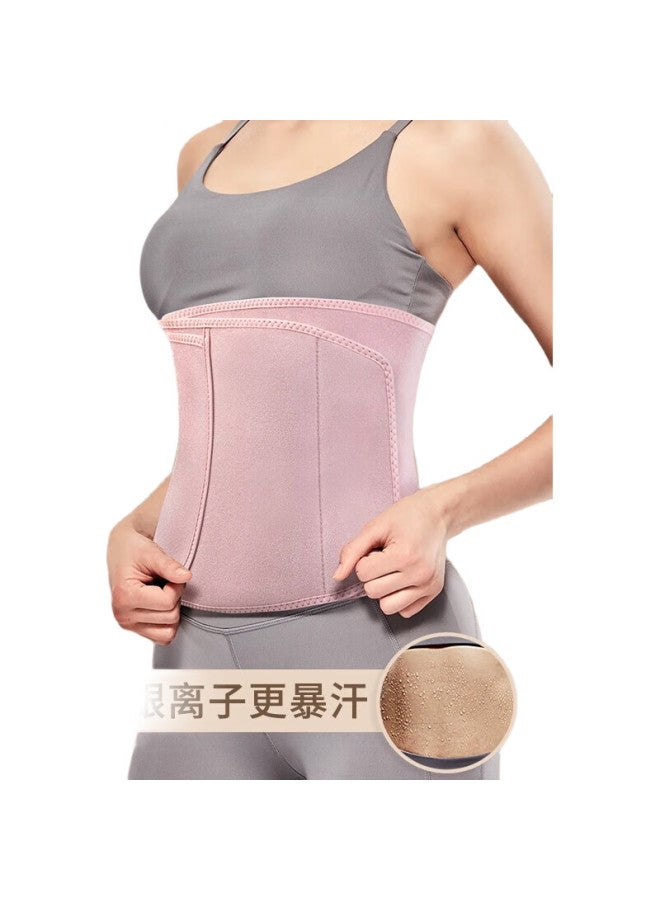 Dweck Sweat-Inducing Waist Belt For Running, Yoga, Fitness, Shaping, Back Support, Abdominal Compression, Waist Trimmer, Lac Series Pocket Style, Pink - Image 1