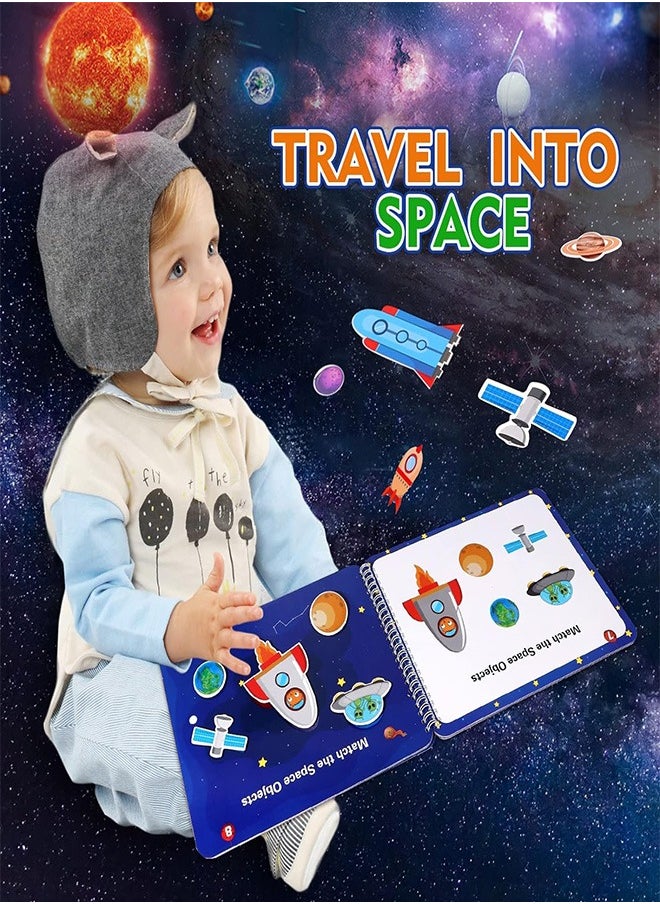 joyzzz - Space Sticker Book Toddler Montessori Toy 2-4 Years Old Preschool Educational Educational Toy - Image 1