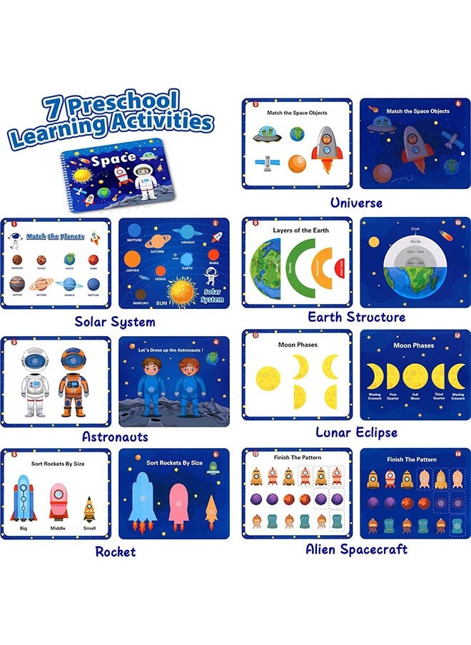 joyzzz - Space Sticker Book Toddler Montessori Toy 2-4 Years Old Preschool Educational Educational Toy - Image 1