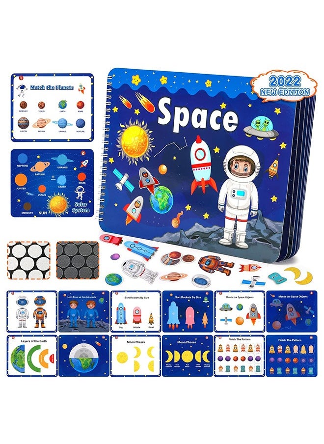 joyzzz - Space Sticker Book Toddler Montessori Toy 2-4 Years Old Preschool Educational Educational Toy - Image 1