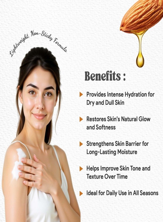 LA'BANGERRY LA’BANGERRY Almond & Vitamin E Body Lotion | Lightweight, Non-Greasy Lotion for Soft & Nourished Skin for Daily Skin Hydration (150ml) - Image 3