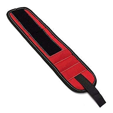 APURK Super Strong Adjustable Breathable Magnetic Wristband for Holding Screws Nails Bolts Drill Bits and Small Tools Band Powerful Tool with 3 Magnets StrapMulticolour PACK OF 1 - Image 2