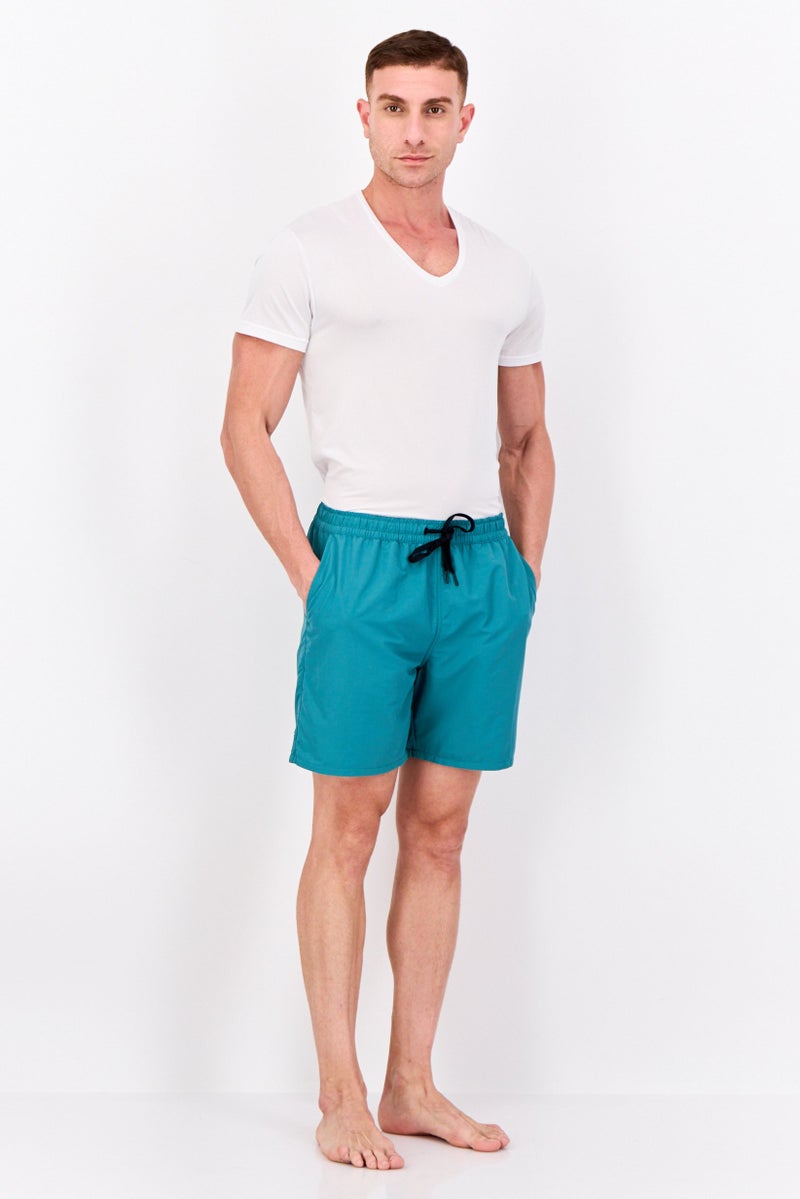 Prince Men Brand Logo Board Shorts, Forest Green - Image 3