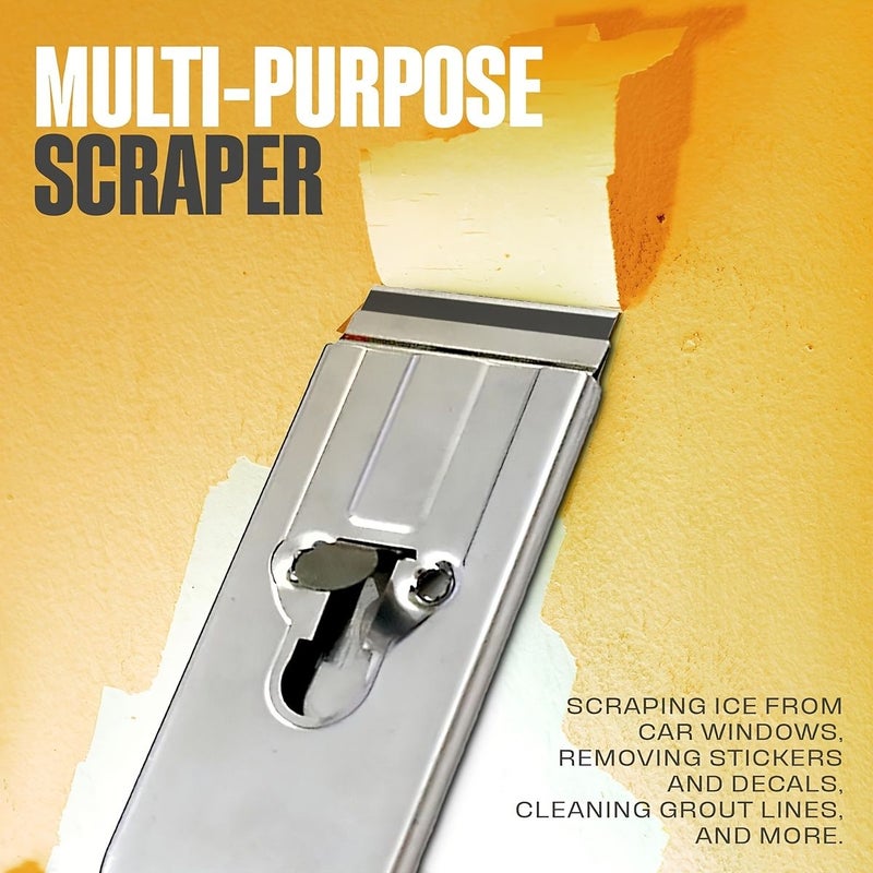 6Pcs Stainless Steel Cleaning Scraper Set With Shovel And 5 Blades For Wall Floor Home - Image 5