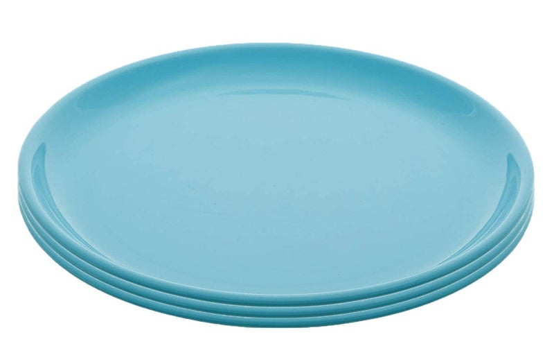 Everbuy Microwave Safe Dinner Ware Full Plate - Set of 6 Pieces (Blue) - Image 2