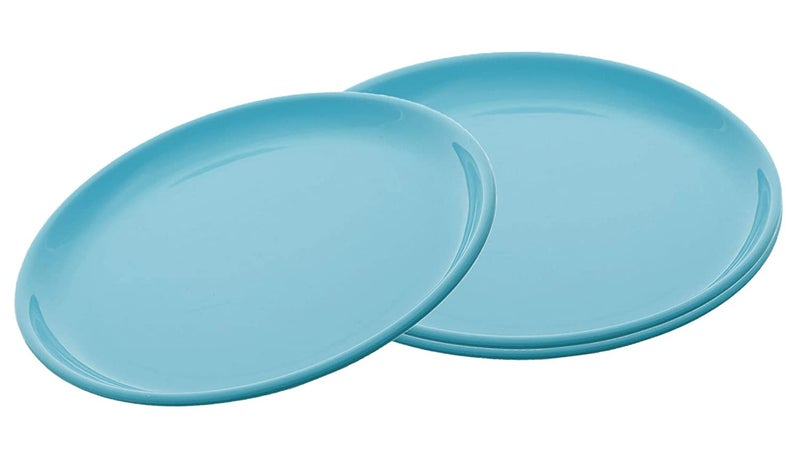 Everbuy Microwave Safe Dinner Ware Full Plate - Set of 6 Pieces (Blue) - Image 4
