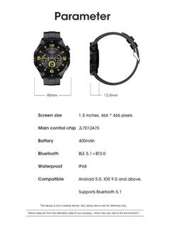 Brandcode BrandCode Rock 23 Smart Watch with 5 Straps – Fitness Tracker, Heart Rate Monitor, Sleep Tracking, IP67 Waterproof, Bluetooth Connectivity for iOS & Android  - Image 3
