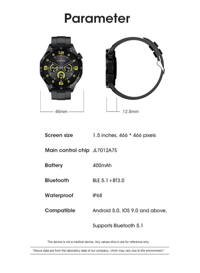 BrandCode Rock 23 Smart Watch with 5 Straps – Fitness Tracker, Heart Rate Monitor, Sleep Tracking, IP67 Waterproof, Bluetooth Connectivity for iOS & Android - Image 3