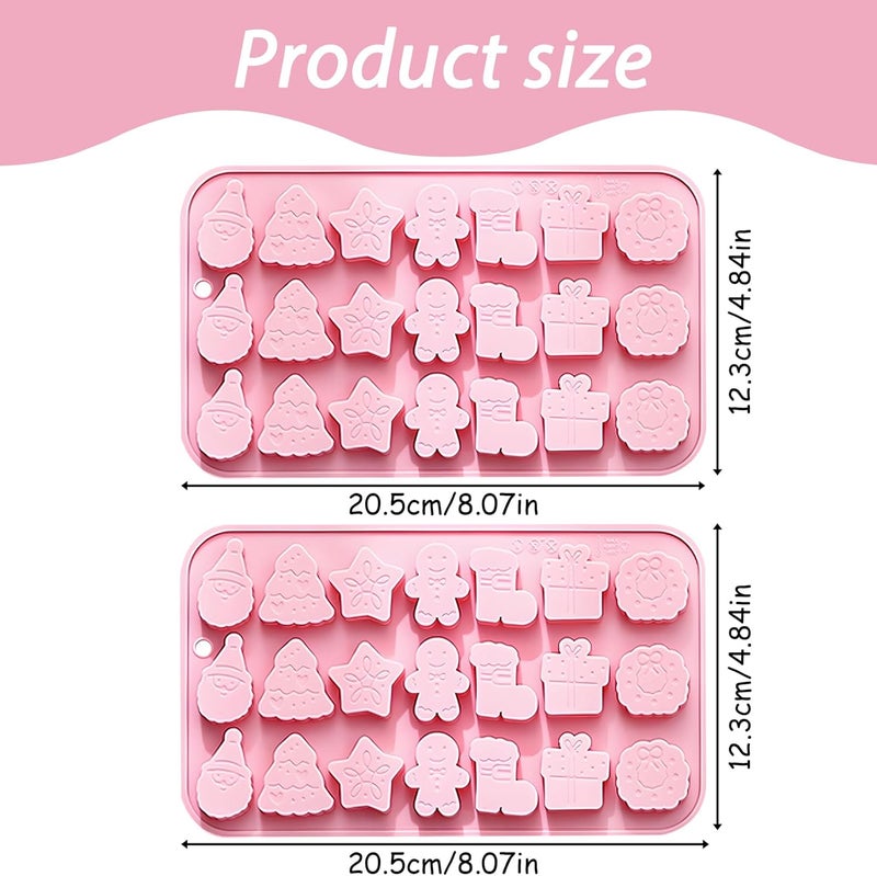 Fchil Christmas Silicone Chocolate Molds Set - Image 2