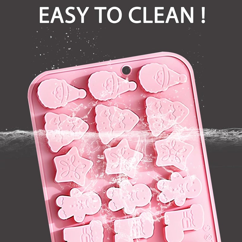 Fchil Christmas Silicone Chocolate Molds Set - Image 3
