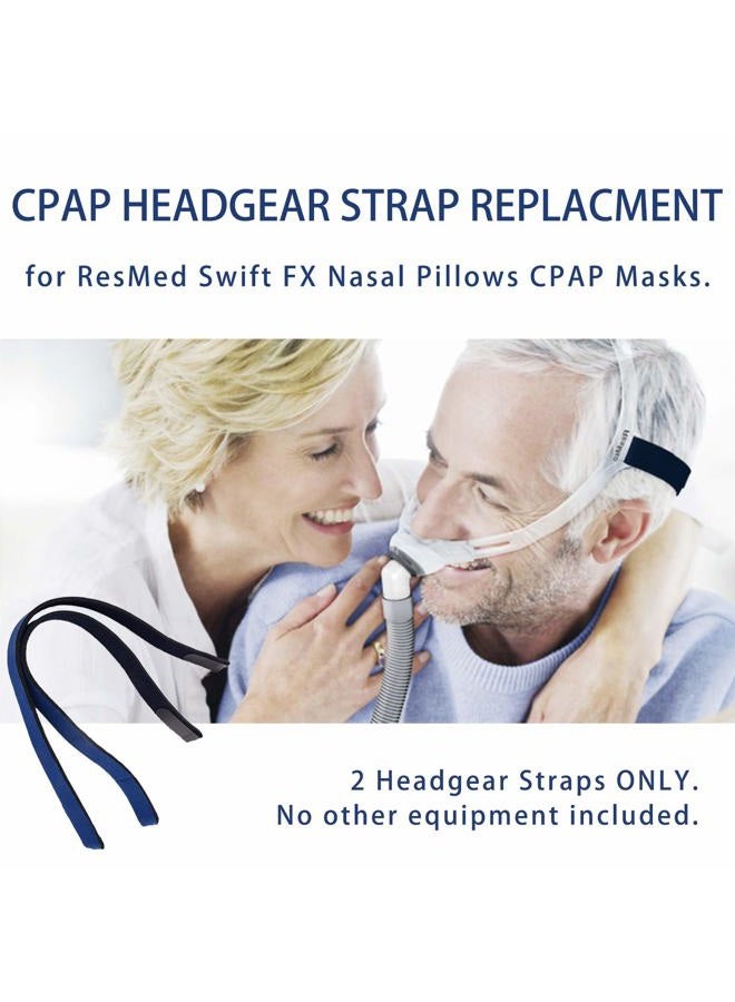 stonespace Swift FX CPAP Mask Headgear Strap, Replacement Headgear Straps Compatible with ResMed Swift FX Nasal Pillow, 2 Pack - Image 4