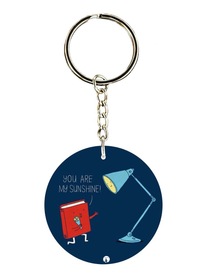 RKN Lamp And Book Printed Keychain