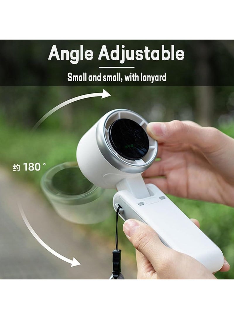 ELTRAZONE Portable Handheld Turbo Fan, 5-Speed Rechargeable Fan with Powerful 5000mAh Battery, 3-in-1 Pocket Fan for Travel, Office & Outdoor | 20 Hours Runtime | Compact & Quiet Personal Cooling Fan - Image 5
