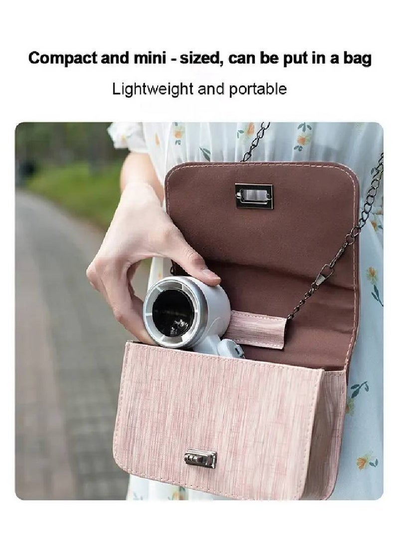 ELTRAZONE Portable Handheld Turbo Fan, 5-Speed Rechargeable Fan with Powerful 5000mAh Battery, 3-in-1 Pocket Fan for Travel, Office & Outdoor | 20 Hours Runtime | Compact & Quiet Personal Cooling Fan - Image 2