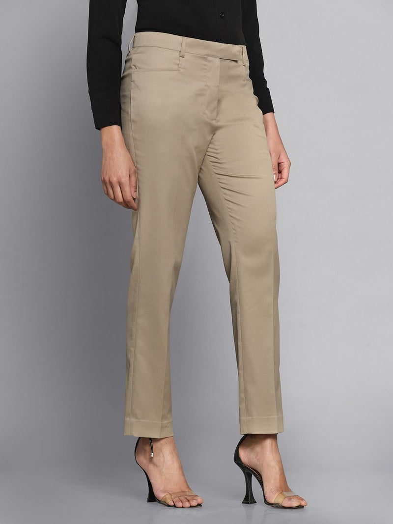 Powersutra Regular Fit Pants in Bamboo Beige for Women - Image 2