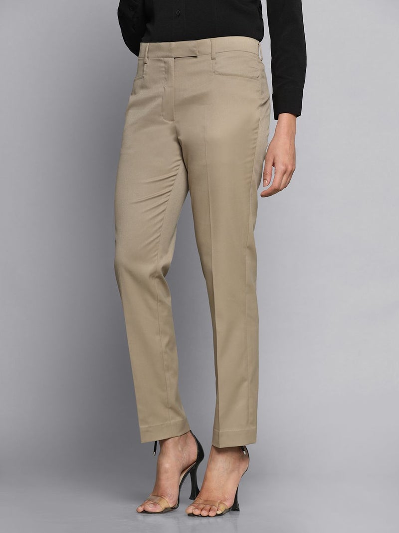 Powersutra Regular Fit Pants in Bamboo Beige for Women - Image 3