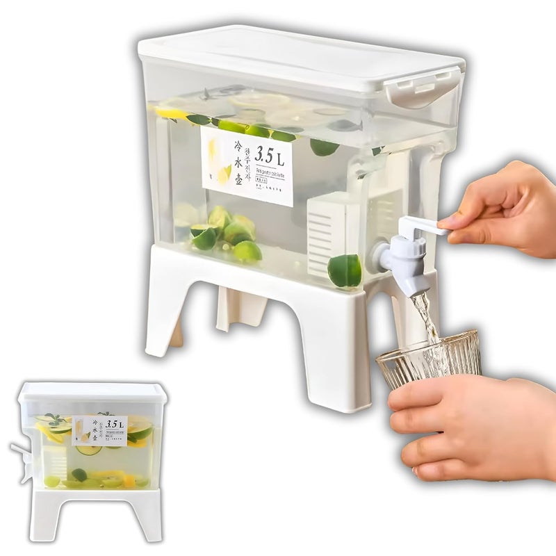 HoopVool Drink Dispenser with Removable Stand 35L Refrigerator Water Jug Cold Kettle Fridge Water Jug Cold Kettle for Iced Coffee Lemonade 1 - Image 1