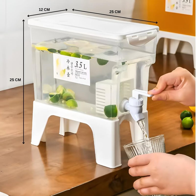 HoopVool Drink Dispenser with Removable Stand 35L Refrigerator Water Jug Cold Kettle Fridge Water Jug Cold Kettle for Iced Coffee Lemonade 1 - Image 2