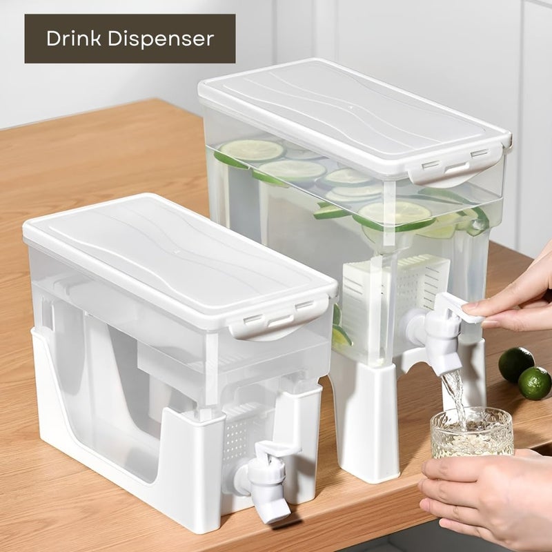 HoopVool Drink Dispenser with Removable Stand 35L Refrigerator Water Jug Cold Kettle Fridge Water Jug Cold Kettle for Iced Coffee Lemonade 1 - Image 4